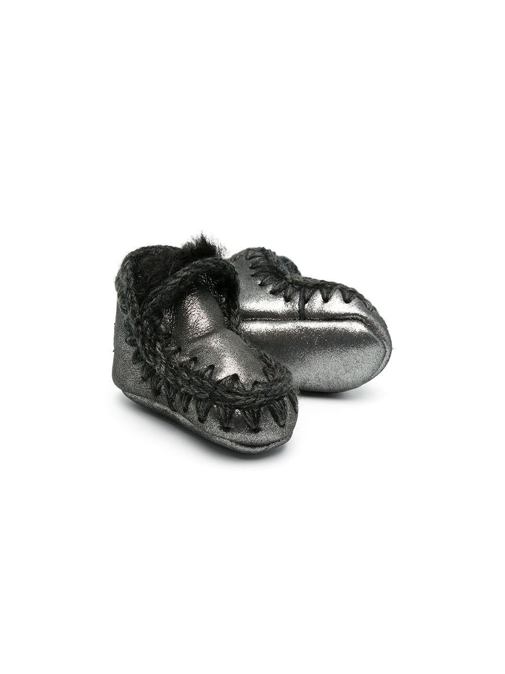 Stivaletti per neonati Mou Kids neri con fodera in shearling - Rubino Kids