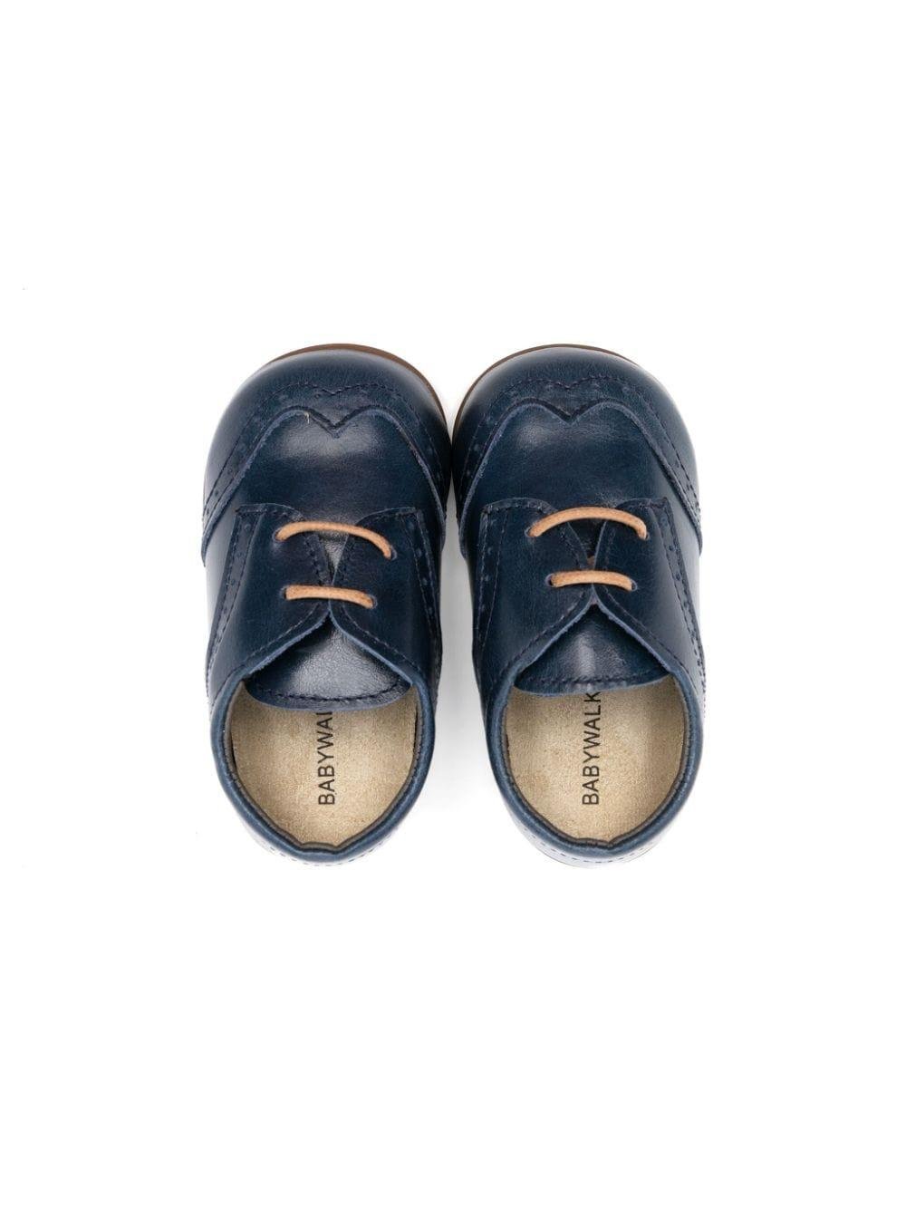 Stivaletti per neonato BabyWalker blu con punta squadrata - Rubino Kids