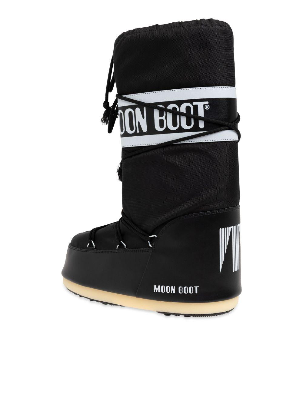 Stivali da neve Icon per bambini Moon Boot Kids neri con stampa - Rubino Kids
