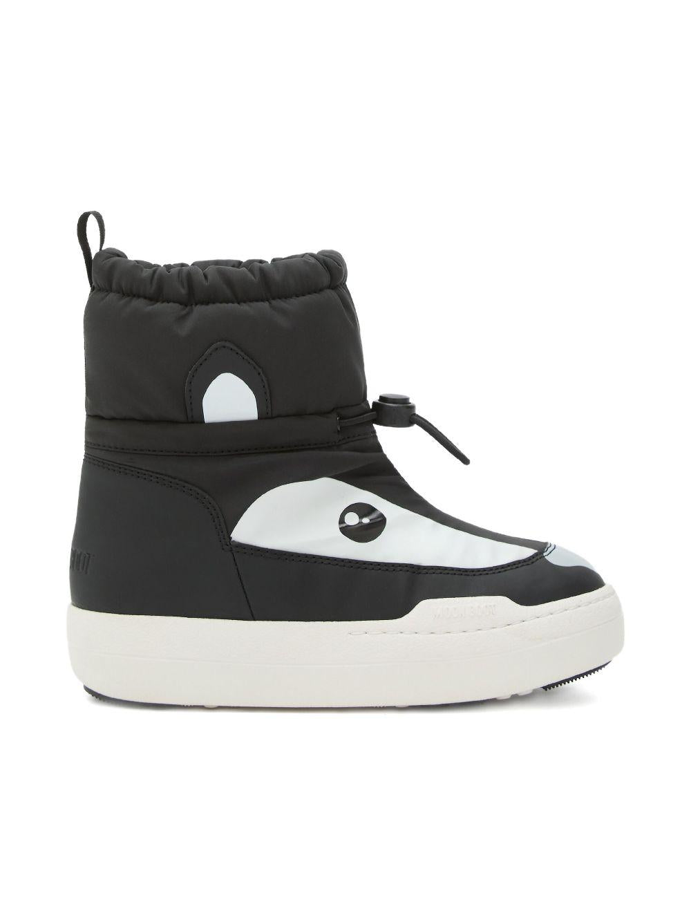 Stivali da neve Park Strap per bambino Moon Boot Kids neri con design a forma di animale - Rubino Kids