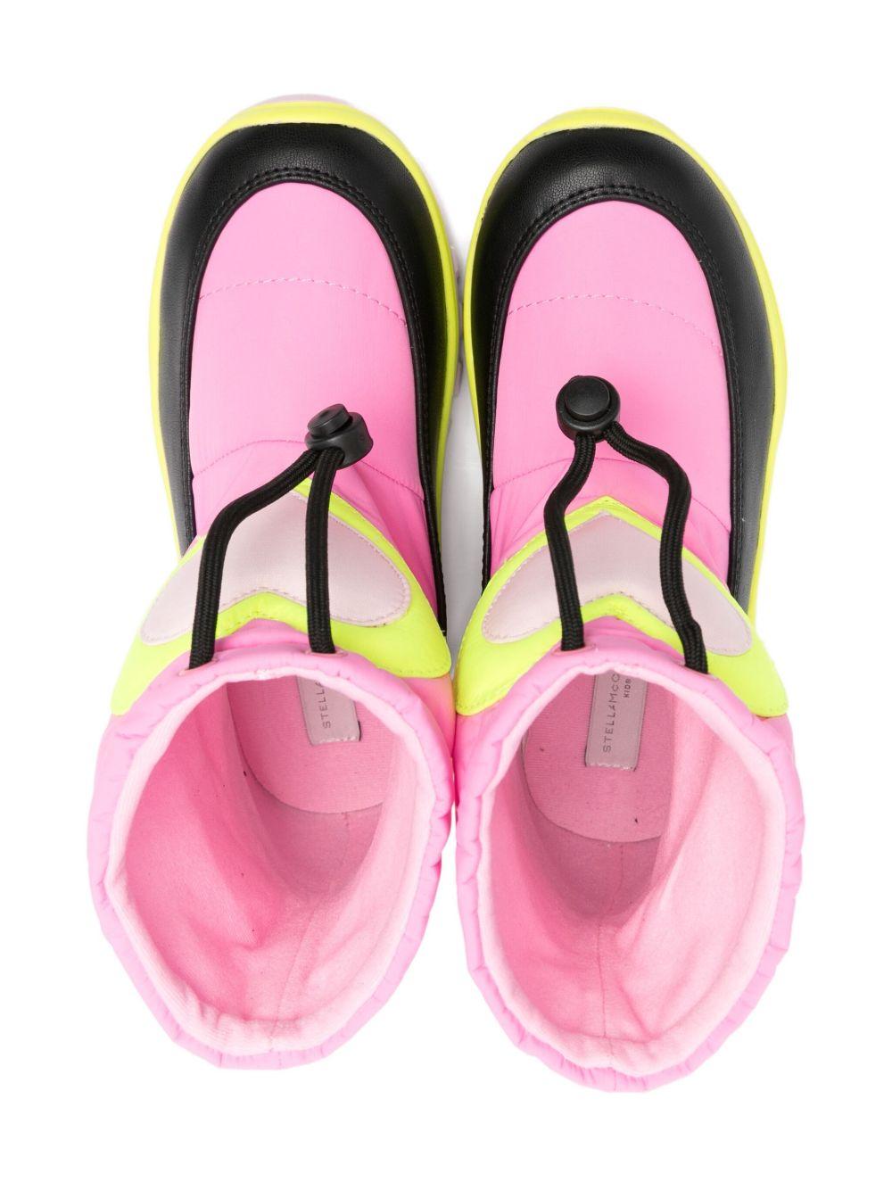 Stivali da neve per bambina Stella McCartney Kids rosa con dettagli a cuore - Rubino Kids