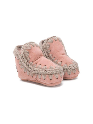 Stivali da neve per neonata Mou Kids rosa con punta tonda