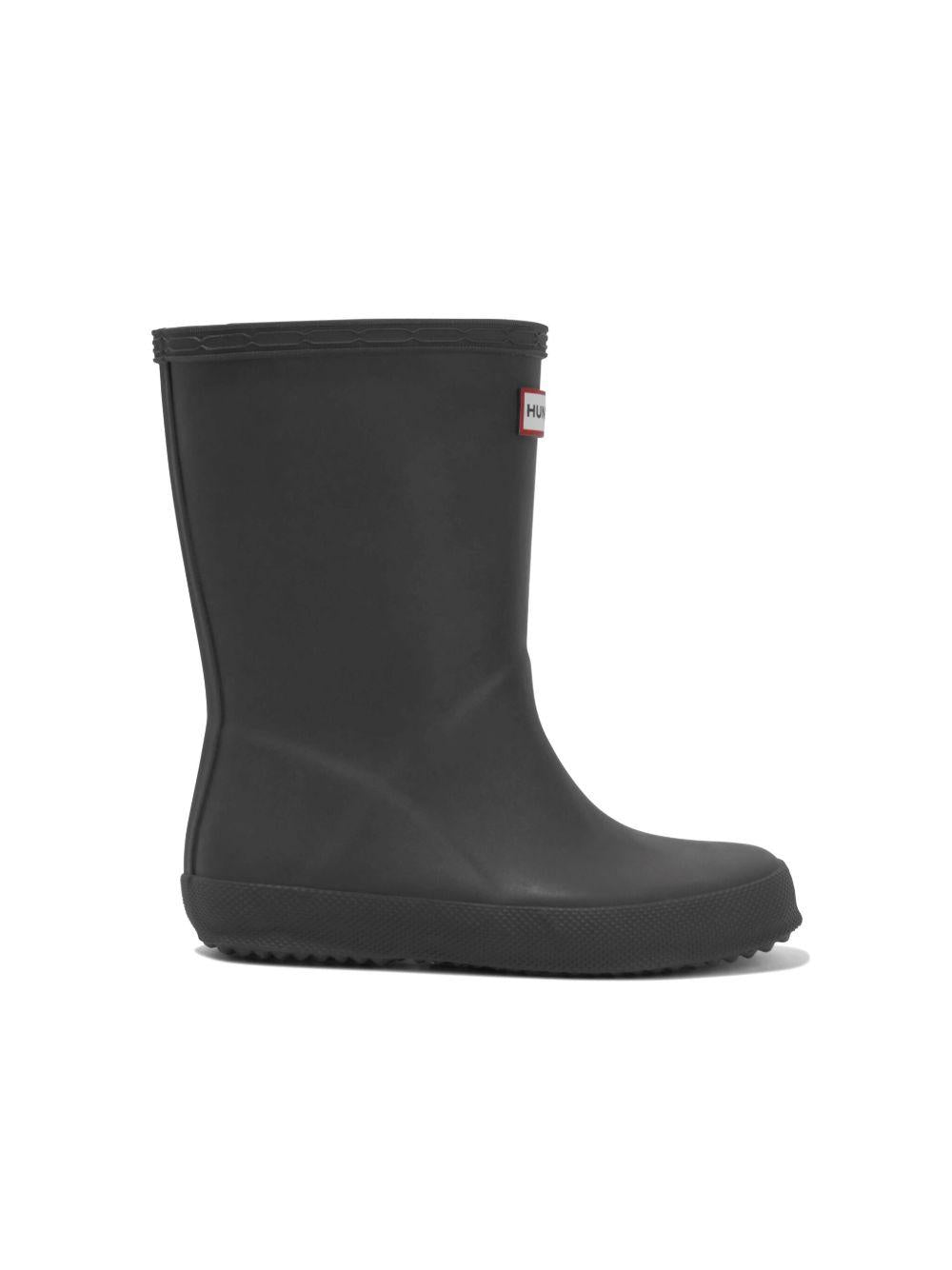 Stivali da pioggia per bambini Hunter Kids nero con applicazione - Rubino Kids