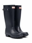 Stivali di gomma Original Wellington per bambini Hunter Kids blu con dettaglio fibbia - Rubino Kids