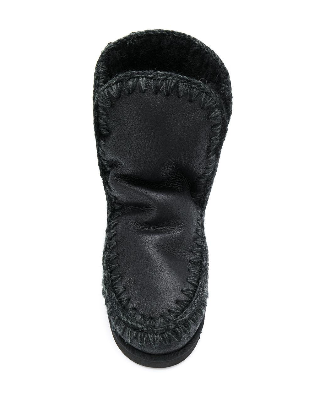 Stivali Eskimo per bambina Mou Kids neri con logo sul tallone - Rubino Kids