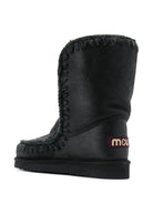 Stivali Eskimo per bambina Mou Kids neri con logo sul tallone - Rubino Kids