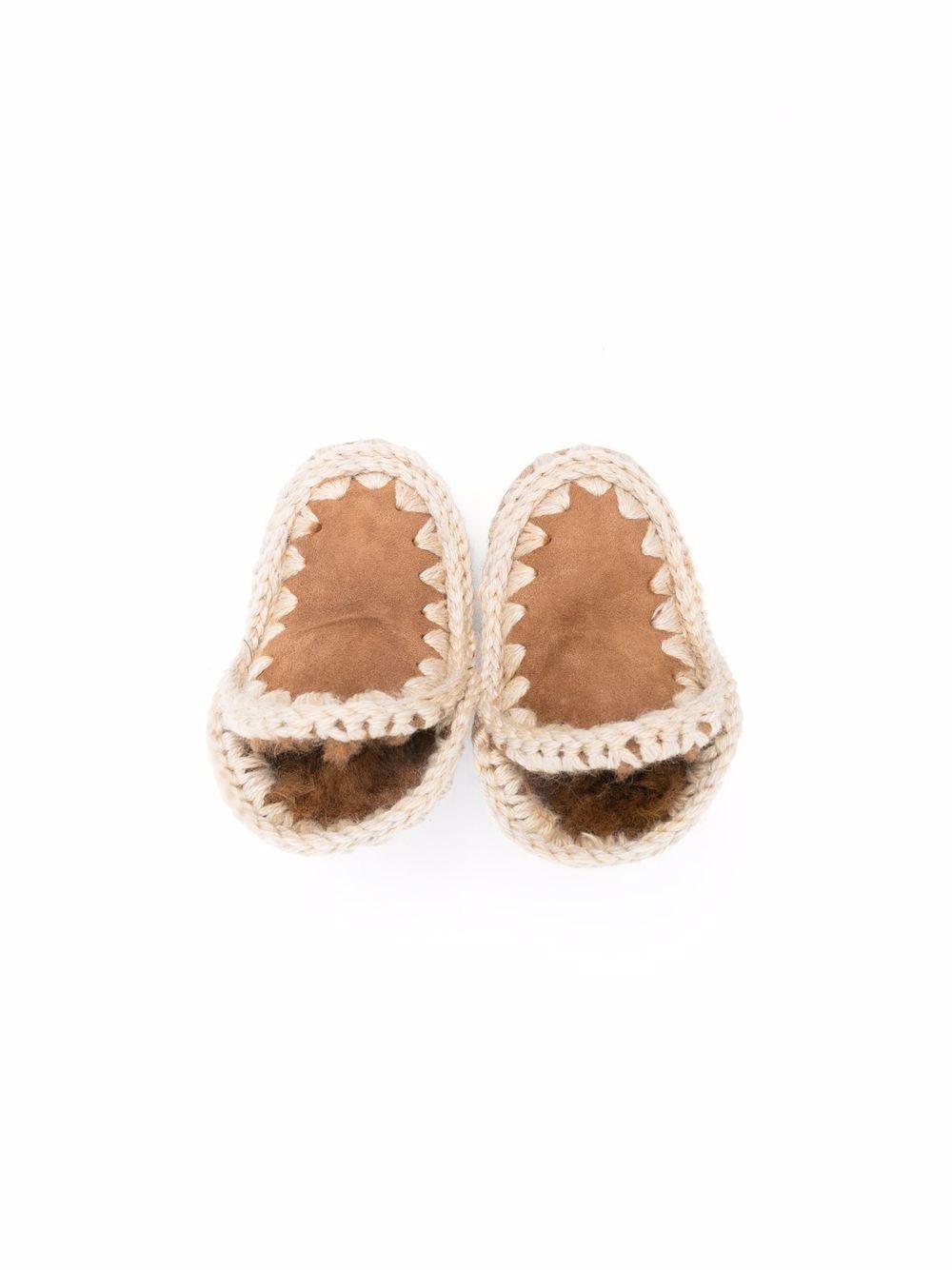 Stivali Eskimo per neonati Mou Kids marroni con fodera in pelle - Rubino Kids