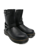 Stivali Genaya per bambina Dr. Martens Kids neri con dettaglio fibbia - Rubino Kids