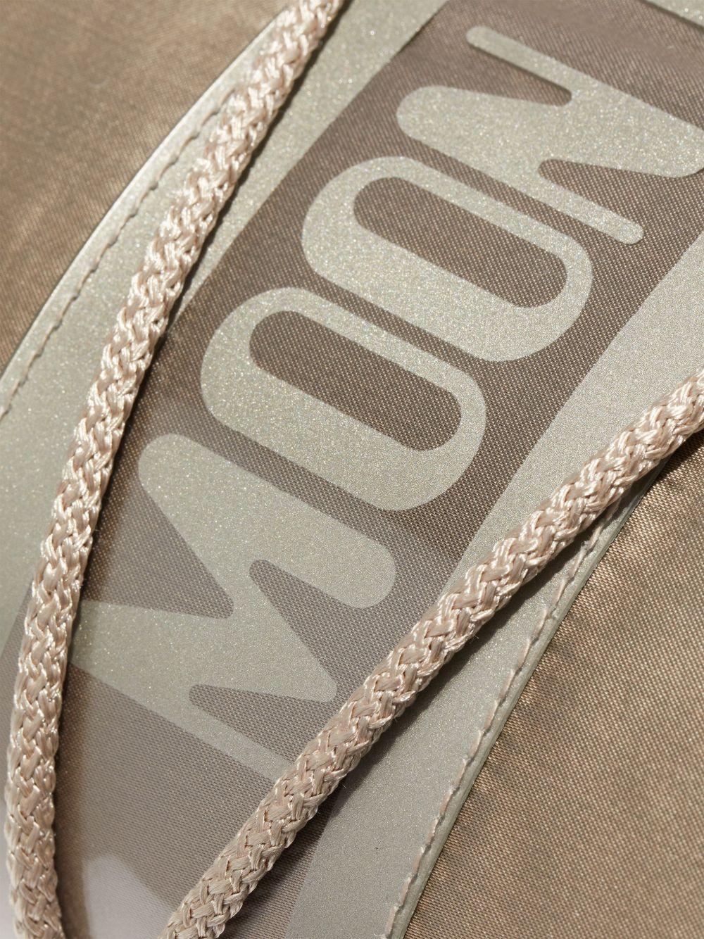 Stivali Icon per bambina Moon Boot Kids oro con fascia con logo - Rubino Kids