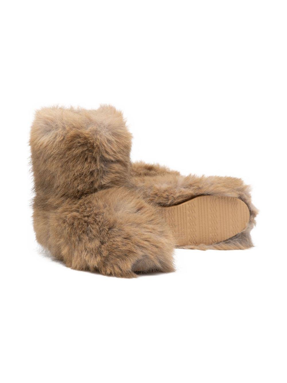 Stivali per bambina Douuod Kids marrone in pelliccia sintetica - Rubino Kids