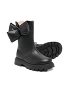 Stivali per bambina Florens neri con dettaglio fiocco sui lati - Rubino Kids