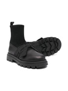 Stivali per bambina Florens neri con fiocco sul davanti - Rubino Kids