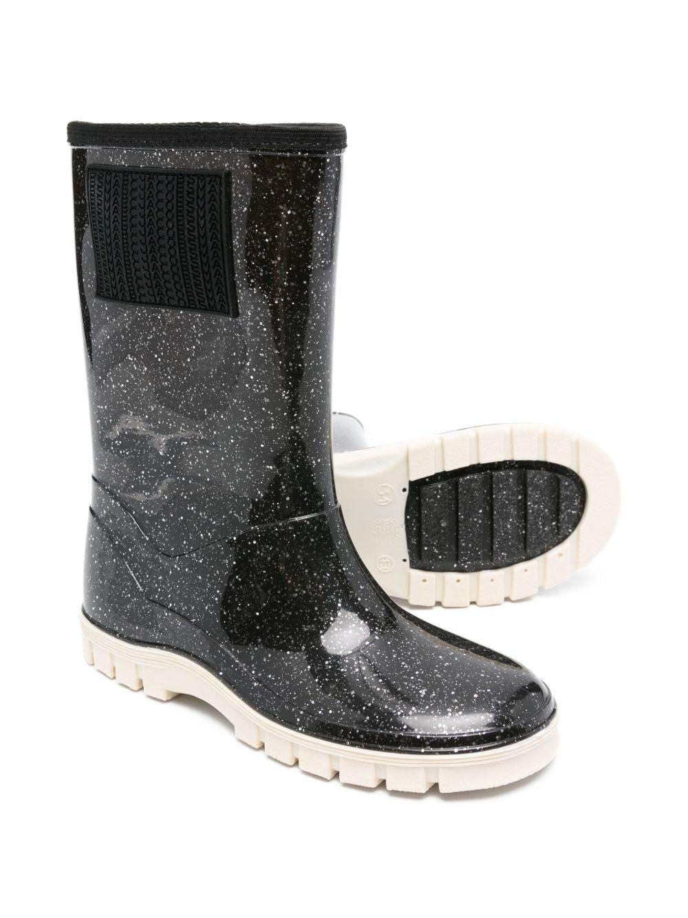 Stivali per bambina Marc Jacobs Kids neri con dettagli glitterati - Rubino Kids