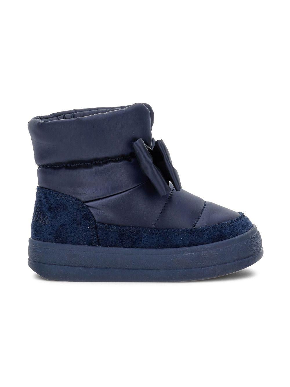 Stivali per bambina Monnalisa blu con dettaglio fiocco - Rubino Kids