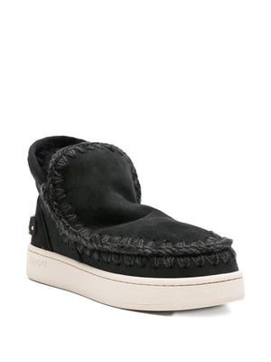 Mou Kids black girls' boots with logo detail