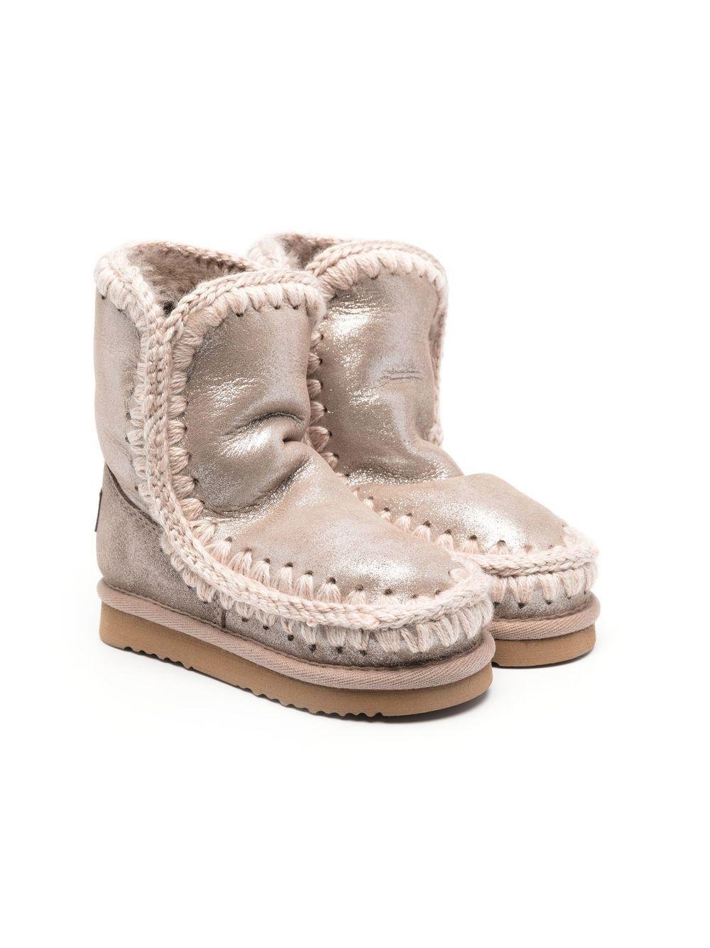Stivali per bambina Mou Kids rosa con effetto metallizzato - Rubino Kids