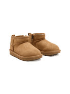 Stivali per bambini UGG Kids Classic ultra mini marrone in pelle scamosciata glitterate - Rubino Kids