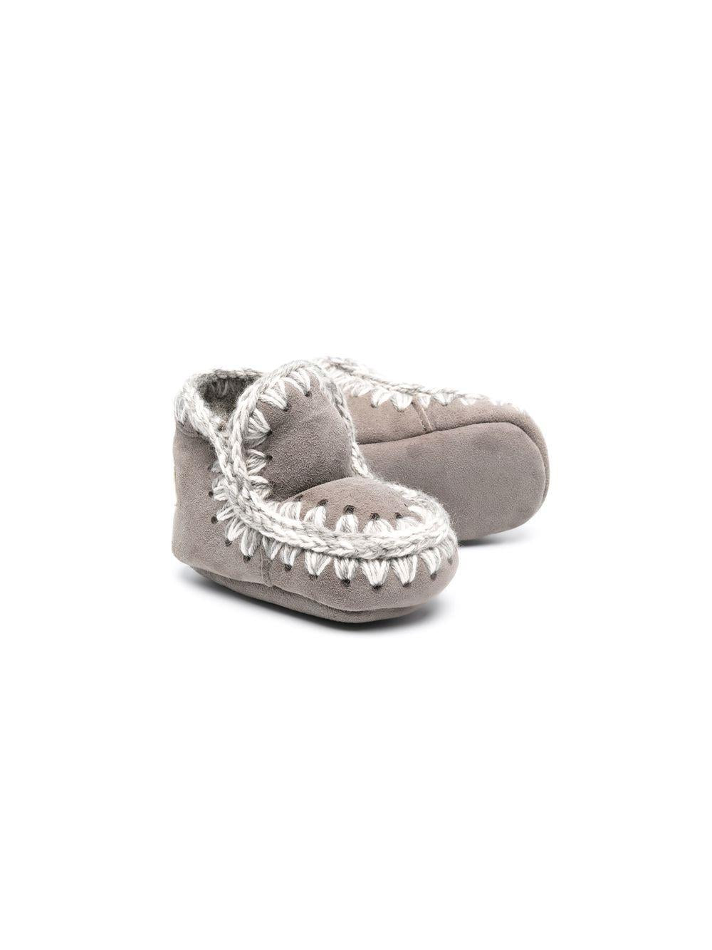 Stivali per neonati Mou Kids grigi con fodera in shearling - Rubino Kids