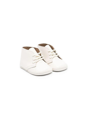 Stivali primi passi per neonato Eli1957 bianco in pelle stringati