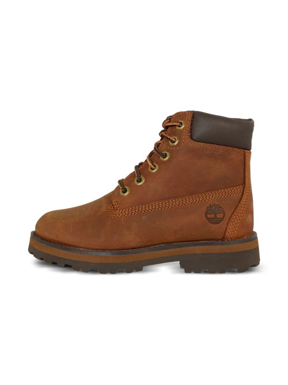 Stivali stringati per bambino Timberland Kids marroni con punta tonda - Rubino Kids