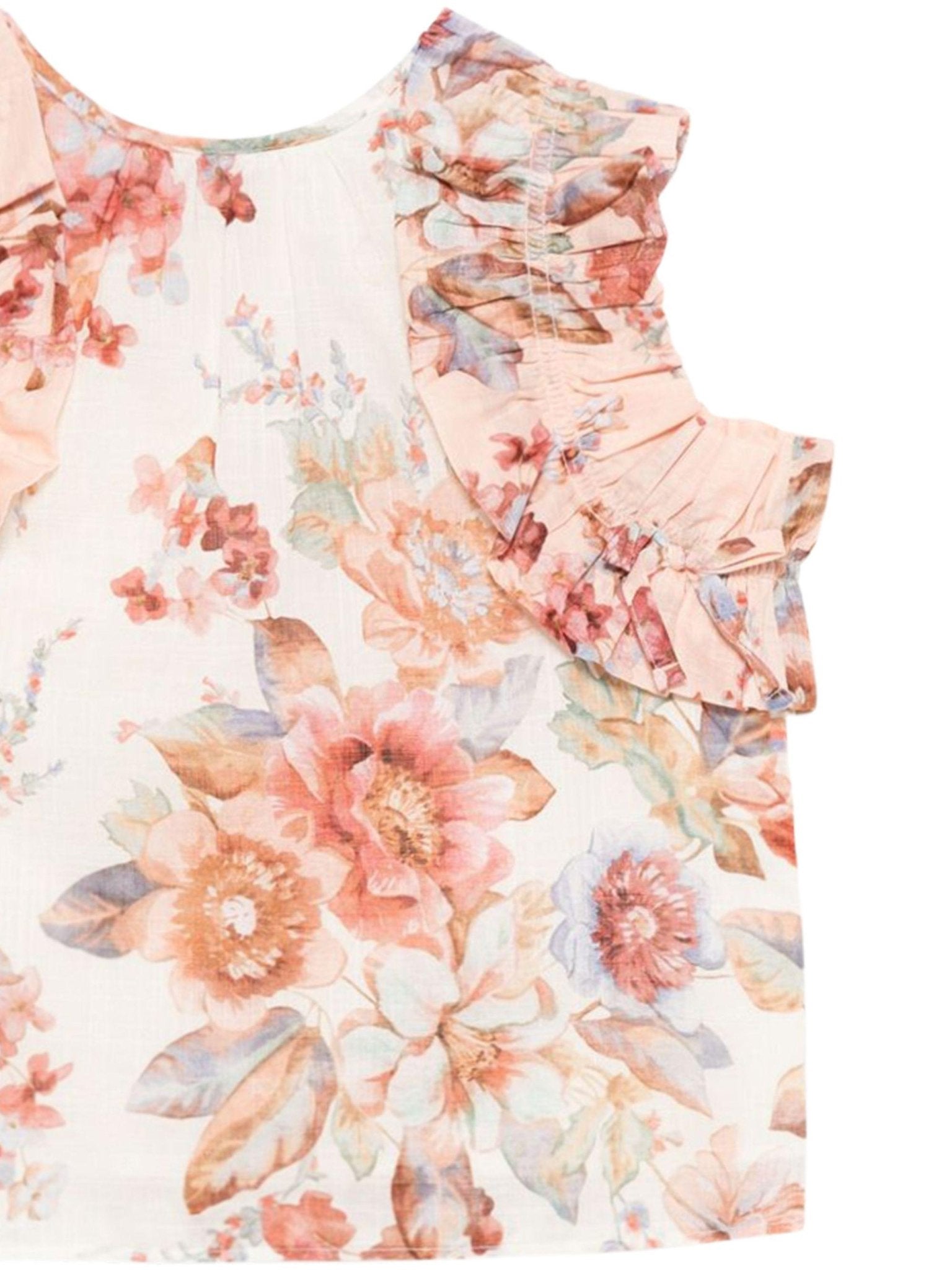 T-shirt Awaken per bambina Zimmermann Kids rosa con stampa floreale - Rubino Kids