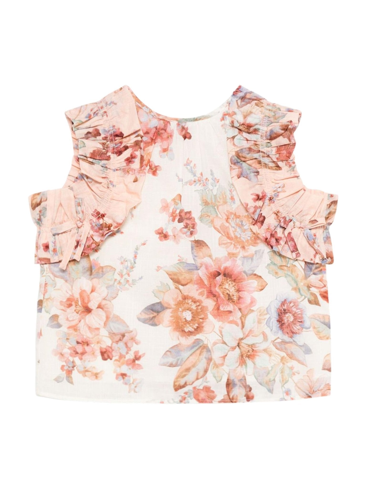T-shirt Awaken per bambina Zimmermann Kids rosa con stampa floreale - Rubino Kids