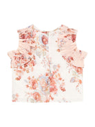 T-shirt Awaken per bambina Zimmermann Kids rosa con stampa floreale - Rubino Kids