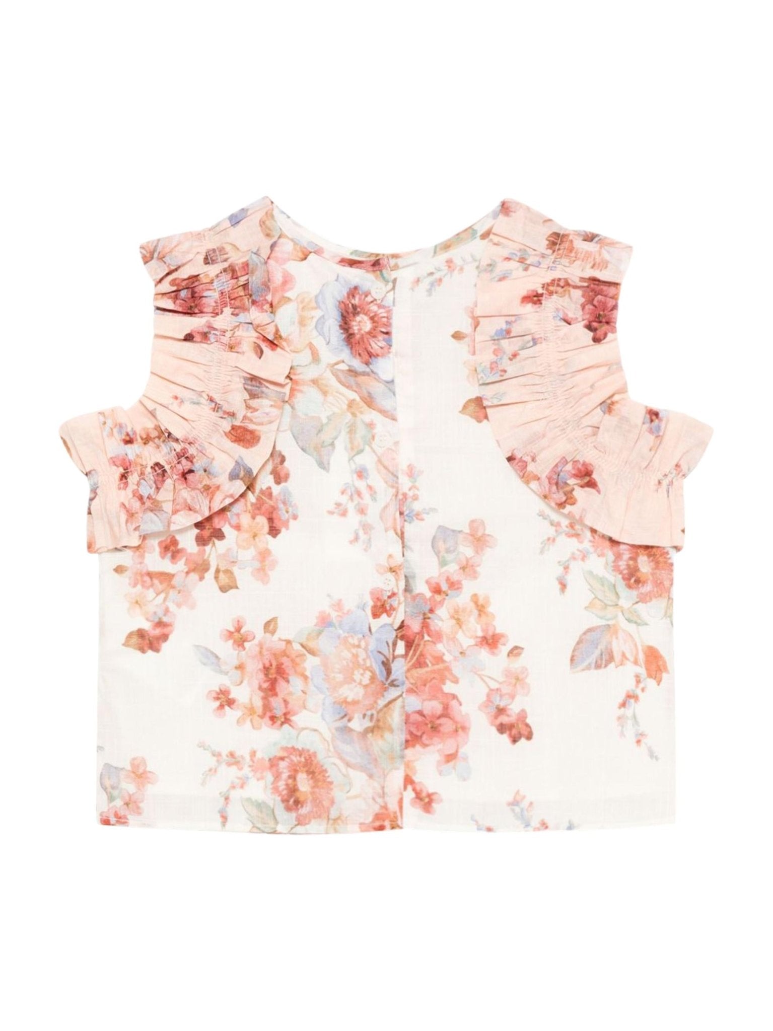 T-shirt Awaken per bambina Zimmermann Kids rosa con stampa floreale - Rubino Kids