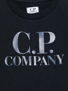T-shirt con applicazione per bambino C.P. Company Kids blu con girocollo - Rubino Kids