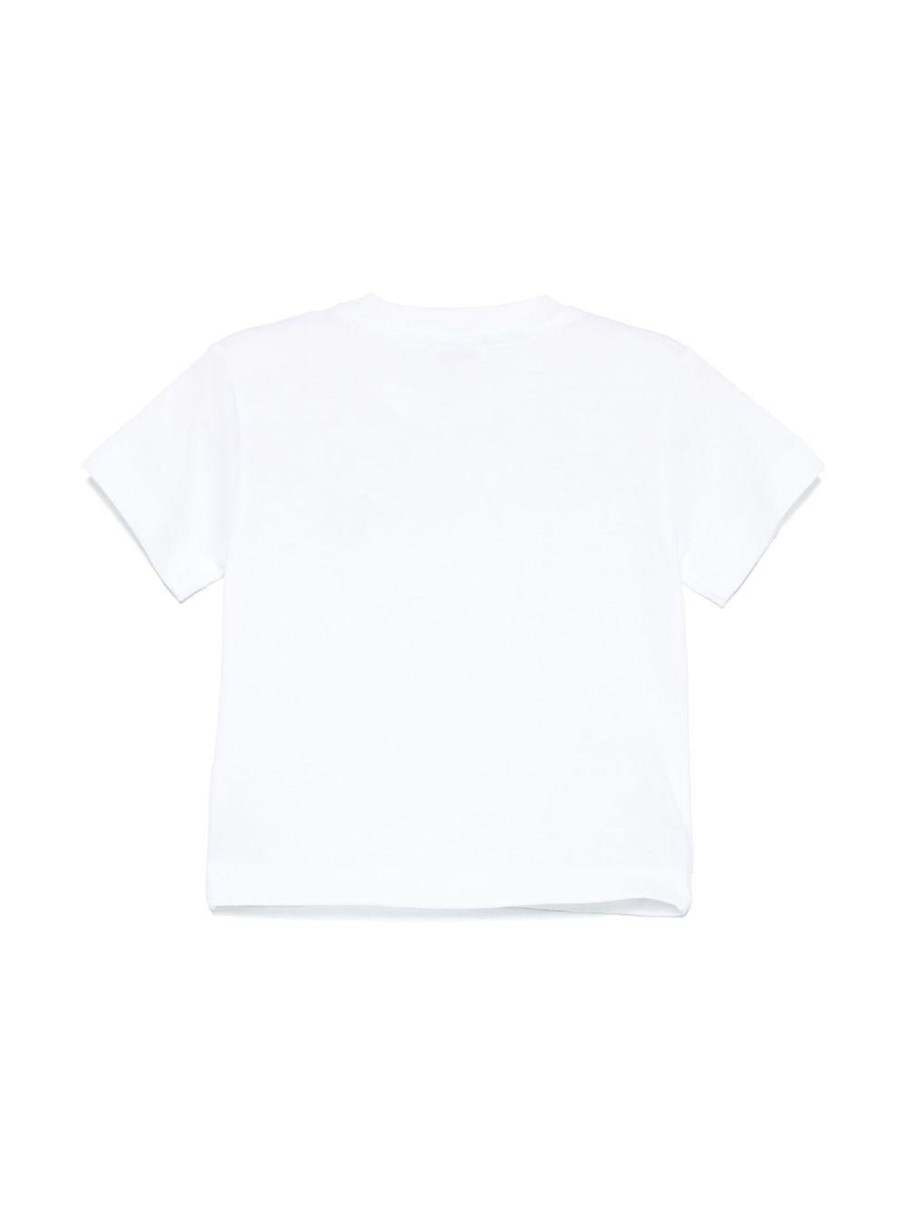 T-shirt con ricamo Sunglasses per neonato bianco con mini targhetta - Rubino Kids