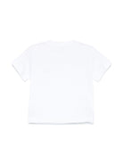 T-shirt con ricamo Sunglasses per neonato bianco con mini targhetta - Rubino Kids