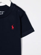T-shirt con stampa per bambino Ralph Lauren Kids blu con girocollo - Rubino Kids