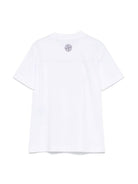T-shirt con stampa per bambino Stone Island Junior bianco con girocollo - Rubino Kids