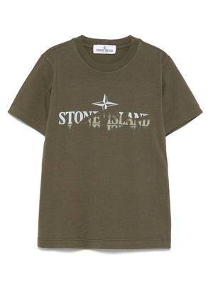 T-shirt con stampa per bambino Stone Island Junior verde