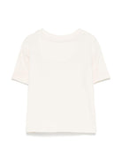 T-shirt con stampa per neonato Calvin Klein Kids beige con girocollo - Rubino Kids