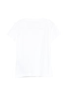 T-shirt da bambina Balmain Kids bianca con bottoni - Rubino Kids