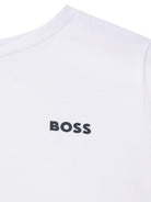 T-shirt da bambino Boss Kids bianca con stampa con logo - Rubino Kids