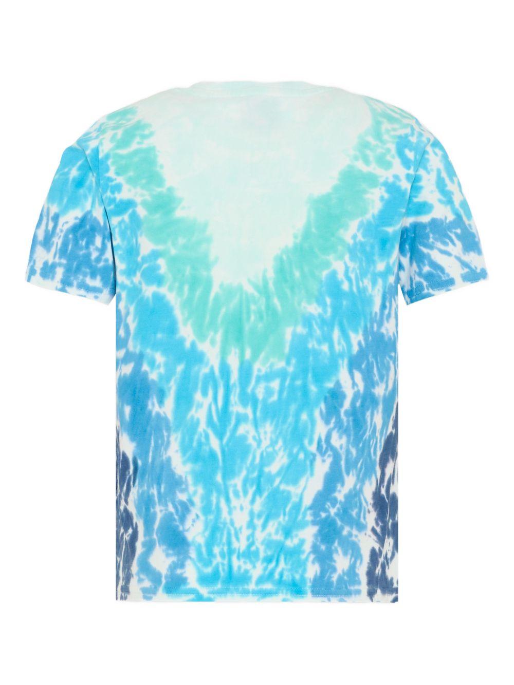 T-shirt da bambino Casablanca Kids blu con fantasia tie dye - Rubino Kids
