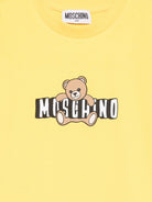 T-shirt da bambino Moschino Kids gialla con stampa logo - Rubino Kids