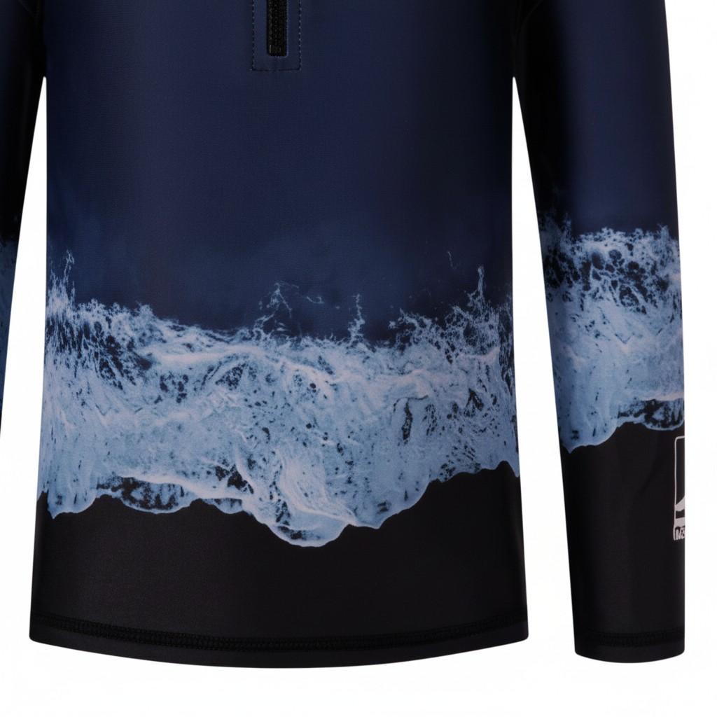 T-shirt da mare per bambino Molo multicolore con stampa skater - Rubino Kids