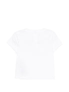 T-shirt da neonato balmain Kids bianca con stampa logo - Rubino Kids