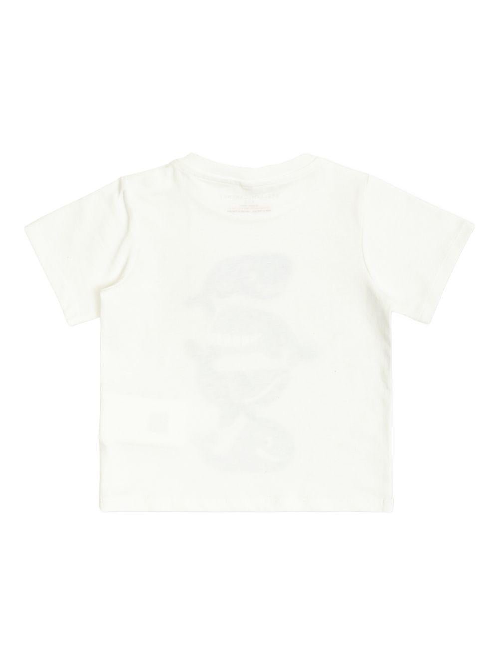 T-shirt da neonato Stella McCartney Kids bianca con stampa grafica balena - Rubino Kids