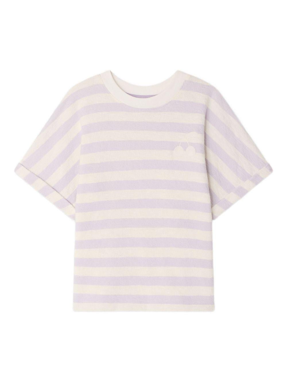 T-shirt Farah per bambina Bonpoint multicolor con design a righe - Rubino Kids