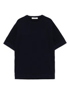 T-shirt in cotone per bambino Paolo Pecora Kids blu con girocollo - Rubino Kids