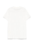 T-shirt junior in jersey con logo per bambino Fendi Kids bianco con orlo dritto - Rubino Kids