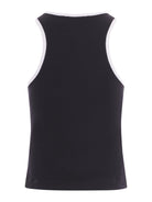 T-shirt per bambina Balmain Kids nera con logo stampato sul davanti - Rubino Kids