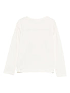 T-shirt per bambina Billieblush bianco con stampa grafica decorata con paillettes - Rubino Kids