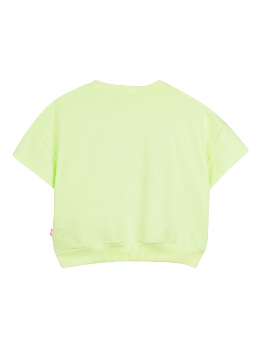 T-shirt per bambina Billieblush gialla con stampa grafica sul davanti - Rubino Kids