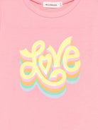 T-shirt per bambina Billieblush rosa con scritta "love" sul davanti - Rubino Kids