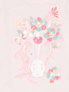 T-shirt per bambina Billieblush rosa con stampa grafica - Rubino Kids